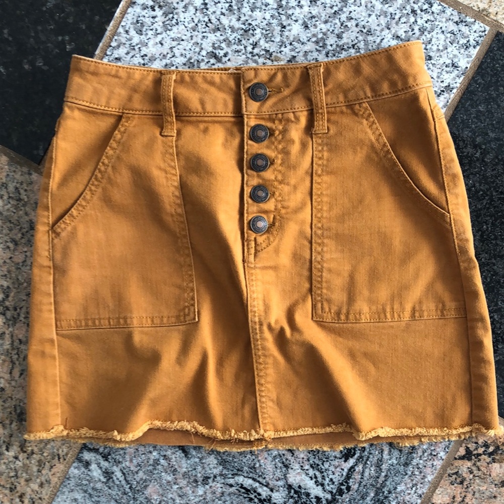 Twill Skirt size 1 button fly cargo style